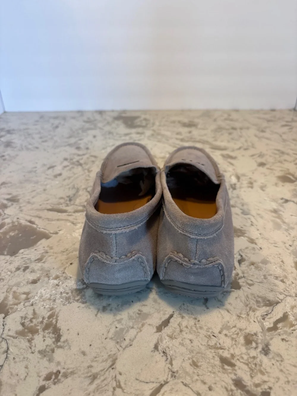 NWOT New Coach Mary Lock Up Gray Suede Driving Shoes Loafers 8.5 B